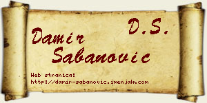 Damir Šabanović vizit kartica